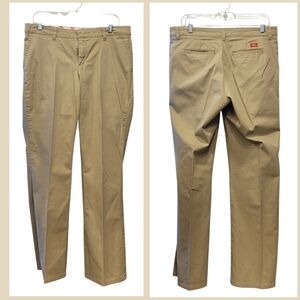 Dickies Women's Slim Fit Boot Cut Stretch Twill Pants Desert Sand - 12R Slim